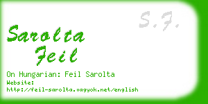 sarolta feil business card